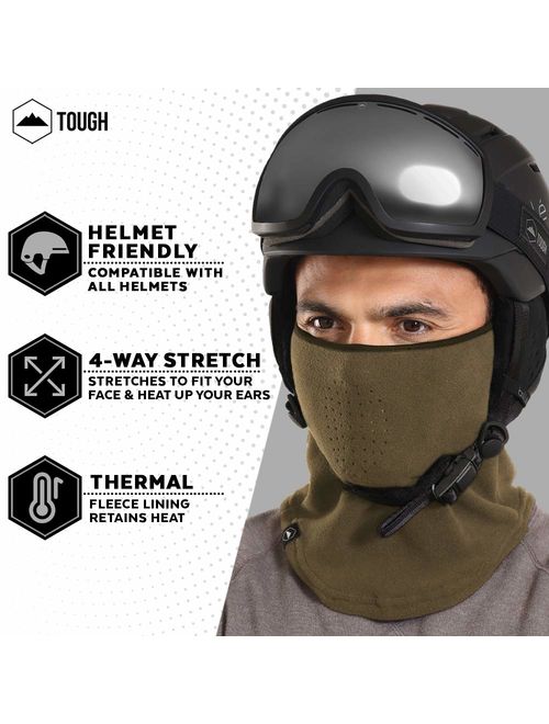 Mojing Winter Fleece Neck Warmer Windproof Snood Thermal Neck Gaiter Tube for Men & Women Cycling Motorcycle Ski Face Mask 