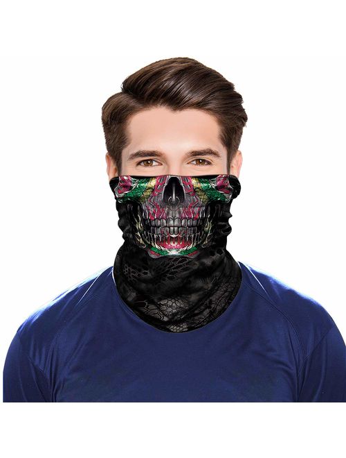 Seamless Neck Gaiter Shield Scarf Bandana Face Mask Seamless UV Protection for Motorcycle Cycling Riding Running Headbands