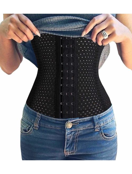 TINGLU Waist Trainer Corset Breathable and Invisible Waist Shaper Training Waist Cincher for Women Tummy Control