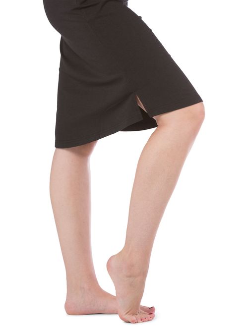 Fishers Finery Women's Ecofabric Henley Nightshirt; Long Sleeve; Below Knee
