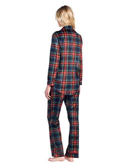 Ashford & Brooks Women's Long Sleeve Minky Micro Fleece Pajama Set