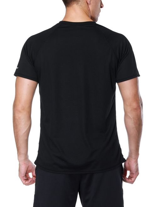 beautyin Men's Quick-Dry Sun Protection Rashguard Short Sleeve Tee Athletic Tops