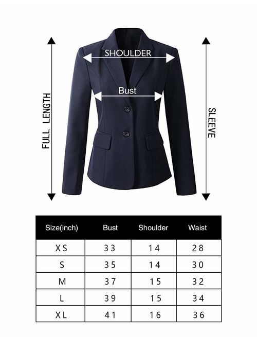 Beninos Womens Formal 2 Button Blazer Jacket