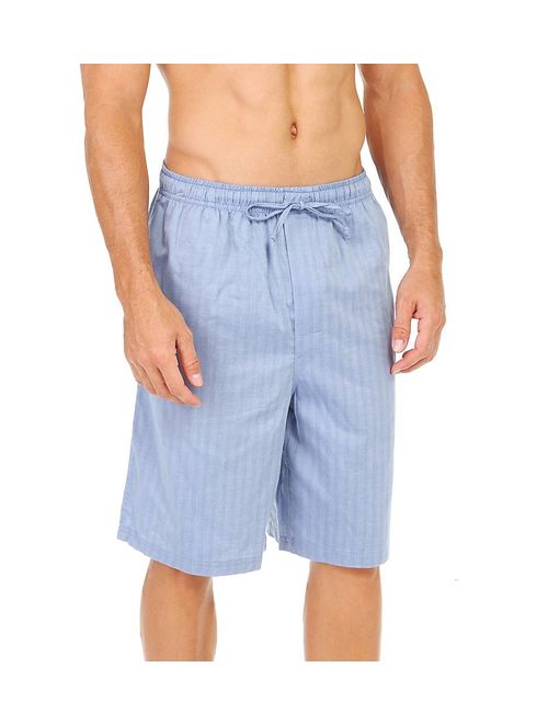 Nautica Men's Soft Woven 100% Cotton Elastic Waistband Sleep Pajama Short Shorts