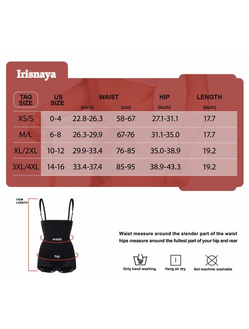 Irisnaya Women Seamless Bodysuit Thong Butt Lifter High Waist Trainer Panty Tummy Control Shapewear with Removable Straps