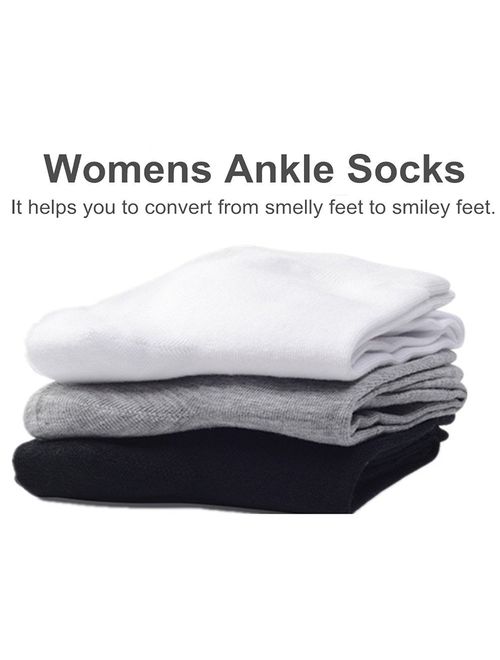 CHARMKING 8 Pairs Womens Ankle Socks No Show Socks Women Socks Casual Socks