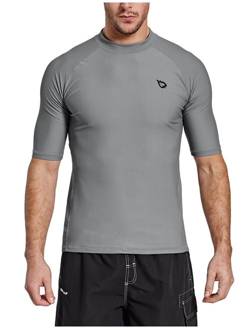BALEAF Men's Short Sleeve Rashguard Swim Shirt UV Sun Protection UPF 50+