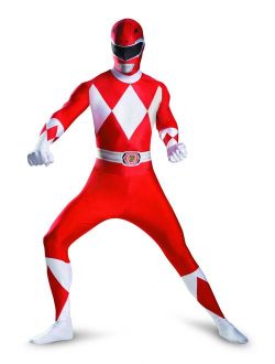 Sabans Mighty Morphin Power Rangers Red Ranger Bodysuit Adult/Teen Costume