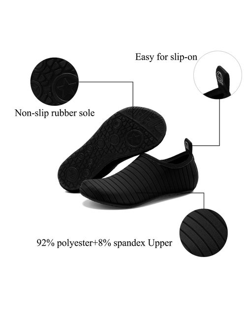 ANLUKE Water Shoes Barefoot Aqua Yoga Socks Quick-Dry Beach Swim Surf Shoes for Women Men
