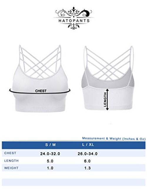 Womens Novelty Bras Seamless Triple Criss-Cross Front Bralette Sports Bra 
