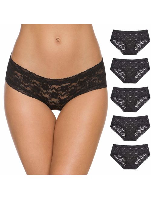 Wealurre Womens Underwear Lace Sexy Panties Bikini Panty for Women Seamless Hipster Pack