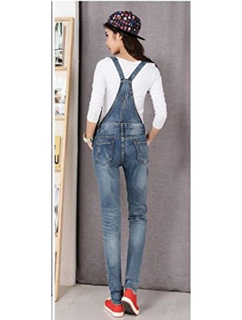Skirt BL Women Fashion Plus Size Skinny Blue Strecthy Jeans Romper Denim Overall