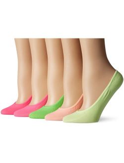 PEDS Women's Microfiber Ultra Low Liners, 5 Pairs