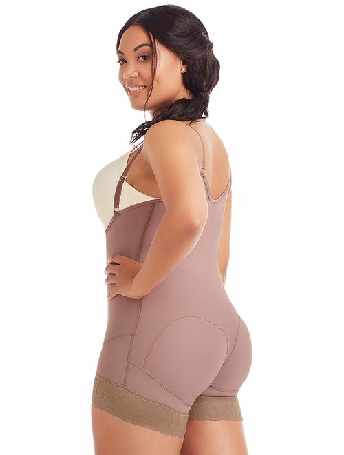 DELIE by Fajas DPrada Womens Fajas Colombianas 09066 Compression Garments and Postpartum Body Shaper Cocoa-Optic X-Small