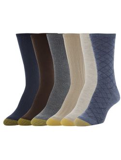 Women's Casual Texture Crew Socks, 6 Pairs