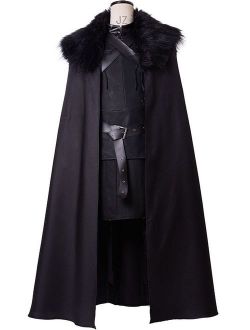 SIDNOR GoT Night's Watch Jon Snow Cosplay Costume Outfit Suit Dress