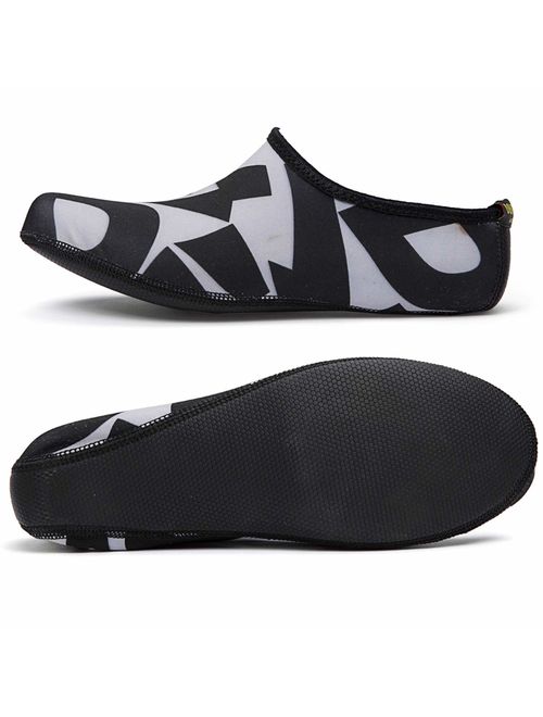 JACKSHIBO Men Women Quick-Dry Water Skin Shoes Aqua Socks for Water Sports Swim Surf Yoga Exercice Beach