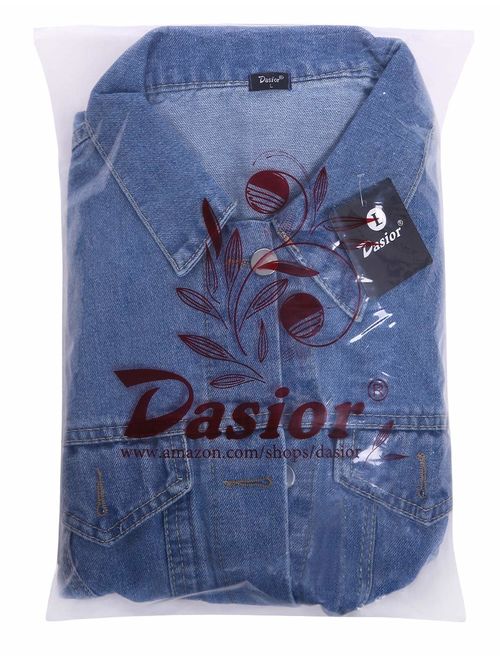 Dasior Women's Boyfriend Denim Jackets Long Sleeve Loose Jean Coats