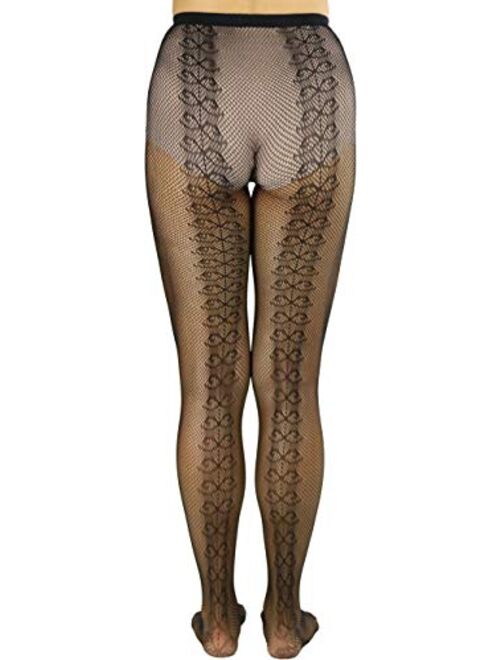 ToBeInStyle Women's Sexy Seamless Fishnet Full Footed Panty Hose Tights Hosiery