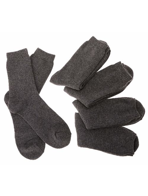 MOGGEI Womens Wool Warm Socks for Hiking Winter Thick Thermal Crew Cozy Cabin Ladies Gift Comfy Boot Work Socks 5 Pairs