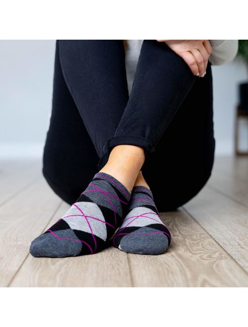 Women's Patterned and Solid Low Cut No Show Ankle Socks, Value Pack of 18, 12 or 6 Pairs, Shoe Size 4 - 10