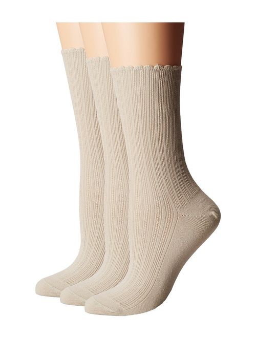 HUE Women's Scalloped Pointelle Sock