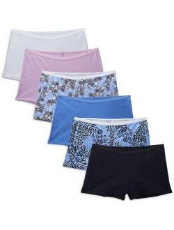 Womens Core Cotton 6-Pack Assorted Shortie