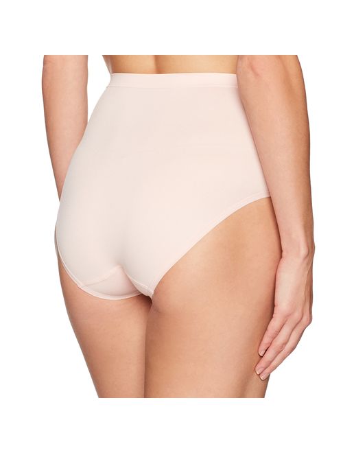 Amazon Brand - Arabella Women's Seamless Hi-Waist Full Coverage Brief Panty, 3 Pack