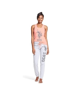 Womens 2 Piece Lounge Shirt Elastic Waist Pajama Yoga Sweatpants