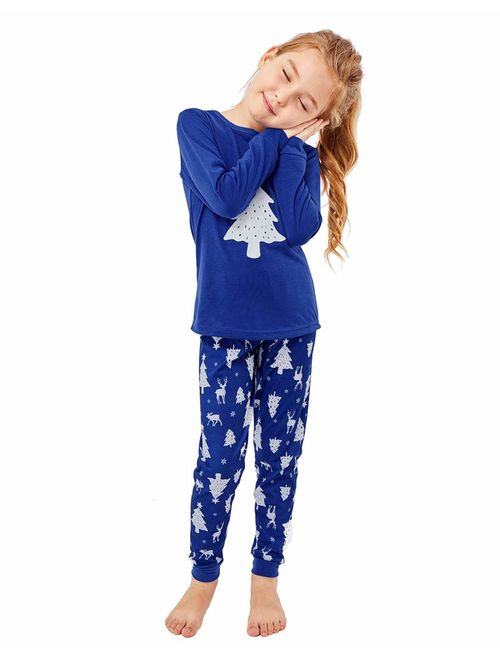 MyFav Matching Family Christmas Pajamas Set Soft Cotton Clothes Sleepwear