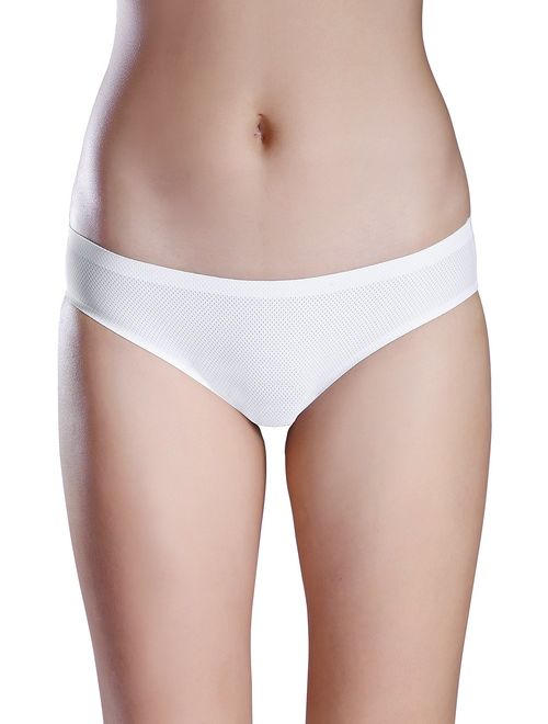 Wealurre Breathable Underwear Women Seamless Bikini Nylon Spandex Mesh Panties