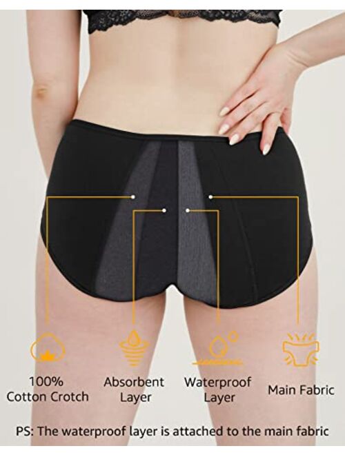Buy INNERSY Women's Period Panties Menstrual Heavy Flow Postpartum
