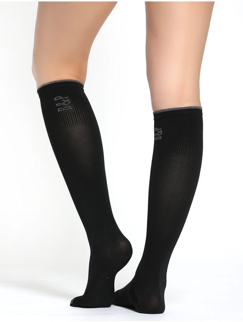 Buttons & Pleats Compression Socks for Women and Men
