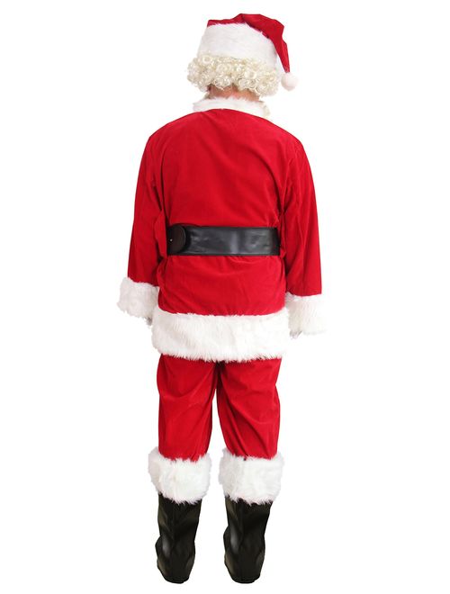 ADOMI Santa Suit 10pc. Plush Adult Costume