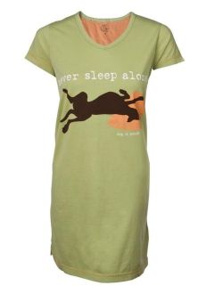 Dog is Good Women's Never Sleep Alone Sleep Shirt Great Gift for Dog Lovers