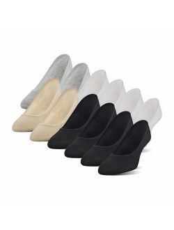 PEDS Women's Low Sport Cut Liners with Gel Tab, 12 Pairs, light grey/white/black/nude, Shoe Size: 5-10