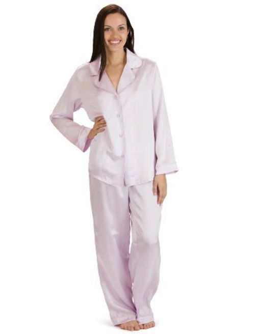 Fishers Finery Women's Classic Pure Mulberry Silk Pajama Set with Gift Box