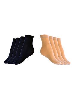 INTRIGUE Sheer Ankle Socks - 8 Pairs Pack - Cute Hosiery For Women