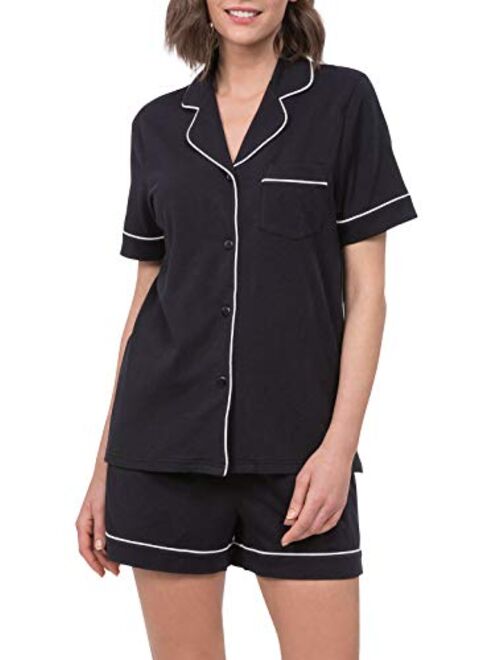 PajamaGram Womens Pajamas Soft Cotton - Pajama Shorts for Women