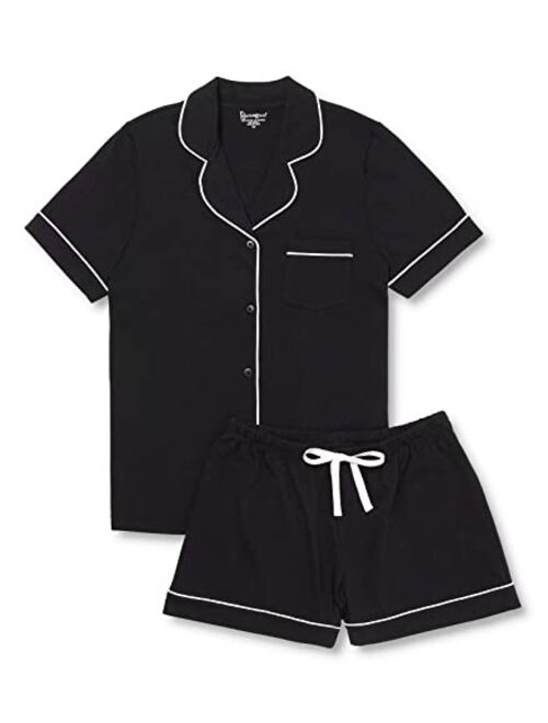 PajamaGram Womens Pajamas Soft Cotton - Pajama Shorts for Women