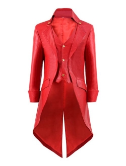 Very Last Shop Mens Gothic Tailcoat Jacket Black Steampunk Victorian Long Coat Halloween Costume