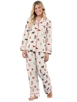 Flannel Pajamas Women Cozy - Boyfriend Pajamas for Women