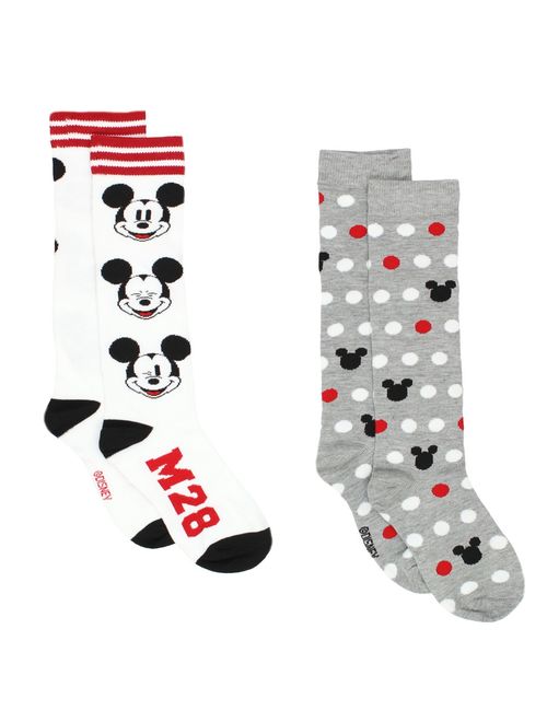 Disney Mickey Mouse Womens 2 pack Socks (Big Kid/Teen/Adult)