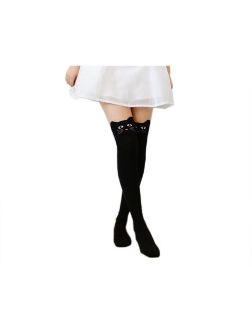 Geoot Women Cute 3d Cartoon Animal Pattern Thigh Stockings Over Knee High Socks