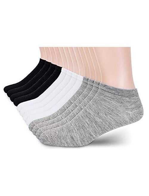 I&S Women's 12 Pack Low Cut No Show Athletic Socks - Women's Socks Size 9-11 (Set of 12