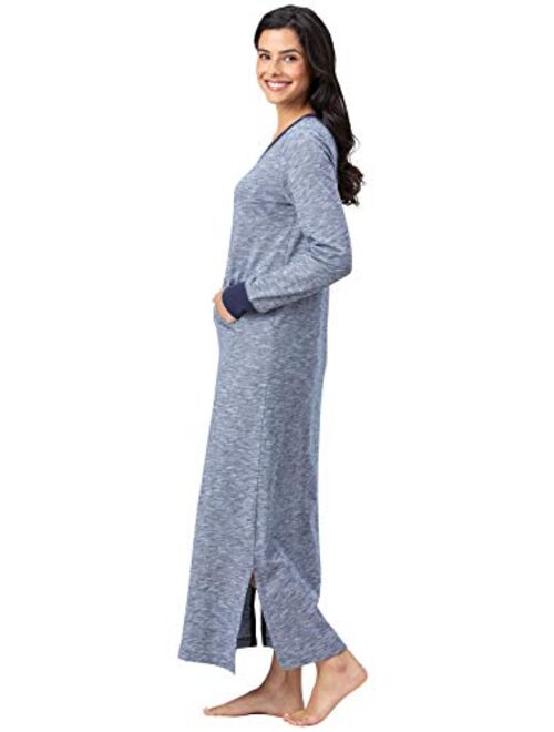 Addison Meadow Long Nightgowns for Women - Jersey Cotton Nightgowns for Women, Slub Knit