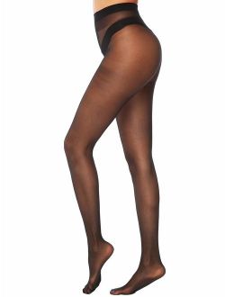 Amoretu Womens Ultra Soft Pantyhose Control Top Sheer Tights