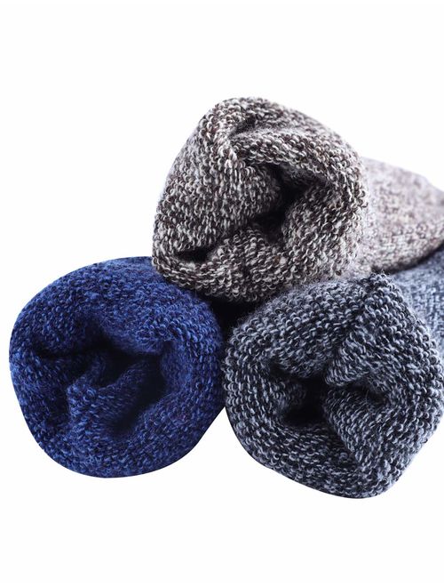 Jeasona Womens Wool Socks Thick Warm Winter Vintage Knit Thermal Gifts