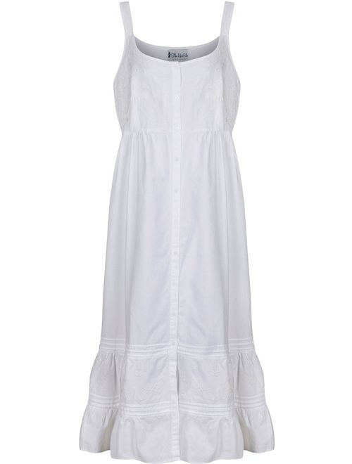 The 1 for U Ruby 100% Cotton Victorian Sleeveless Nightgown 7 Sizes