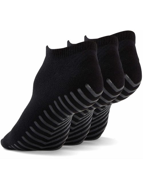 Non Slip Socks for Women or Men, Barre Socks With Grips, Non Skid Socks for Yoga, Hospital Socks (3 pairs)
